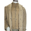 Men Khaki Color Double Stand Collar Winter Jacket